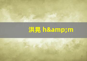 洪晃 h&m